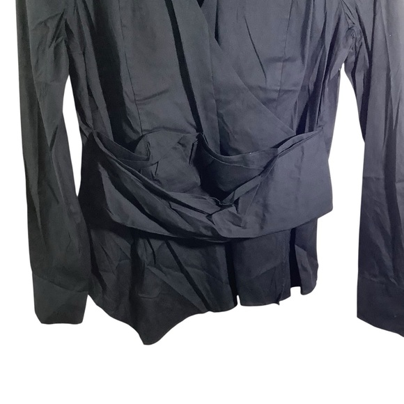 White House Black Market Draped Wrap-Style Blouse - Picture 3 of 7